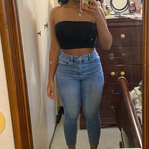 American eagle curvy super high rise jegging cropped jeans